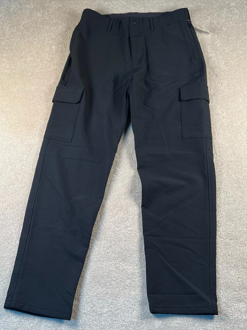 Old Navy Active Pants Black NWT Water Resistant Cargo Pockets Straight Leg XL Y